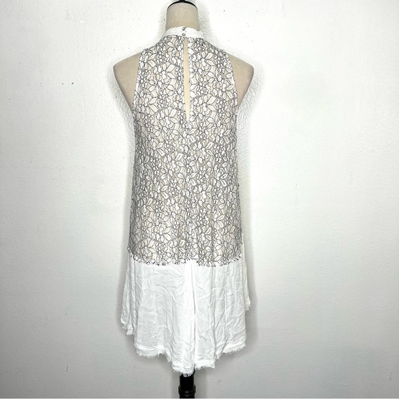 FREE PEOPLE Tell Tale Heart White Lace Tunic Dress Skater Swing Size Medium Boho - Picture 7 of 14